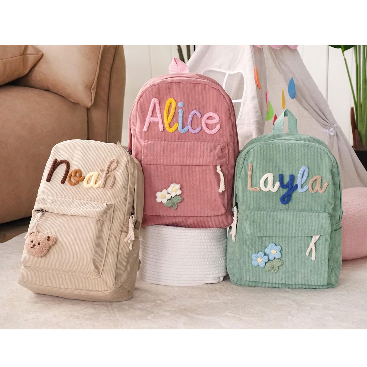 Unisex Personalized Corduroy B - Embroidery Initials Designs 评论和价格