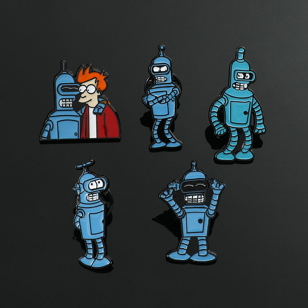 Robot Brooch Cute Cartoon Shap - Embroidery Textile 评论和价格