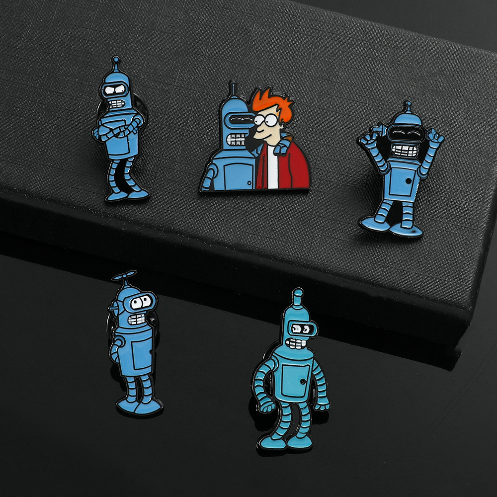 Robot Brooch Cute Cartoon Shap - Embroidery Textile 评论和价格