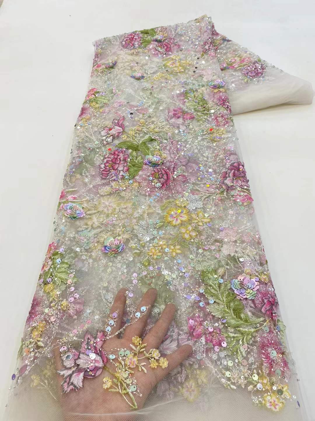 African Lace Fabric 2026 High  - Embroidery Gradient 评论和价格