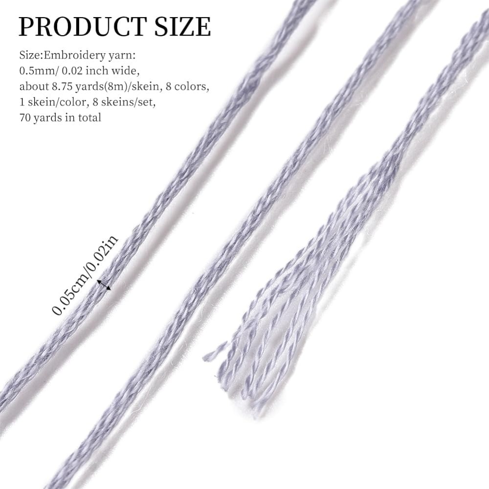 8 Skeins 70 Yards Grey Friends - Embroidery Gradient 评论和价格