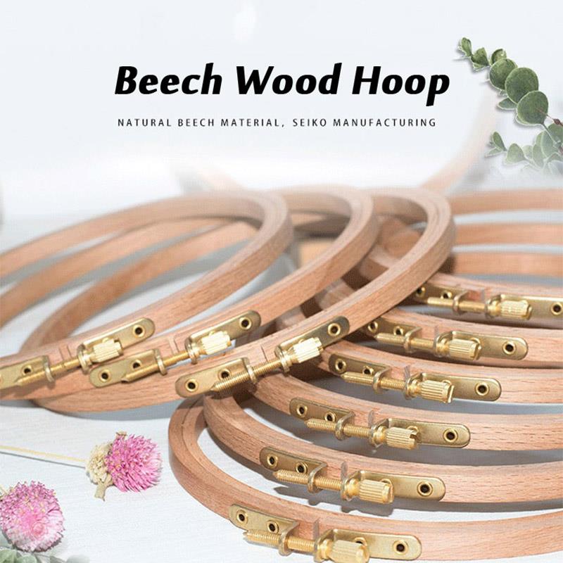 1pcs High Quality Beech Wood E - Embroidery Ring 评论和价格