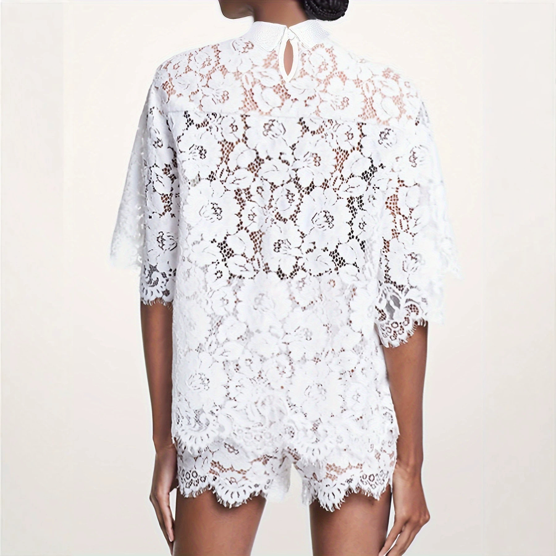 Sexy Lace Embroidery Shorts Su - Embroidery Class 评论和价格