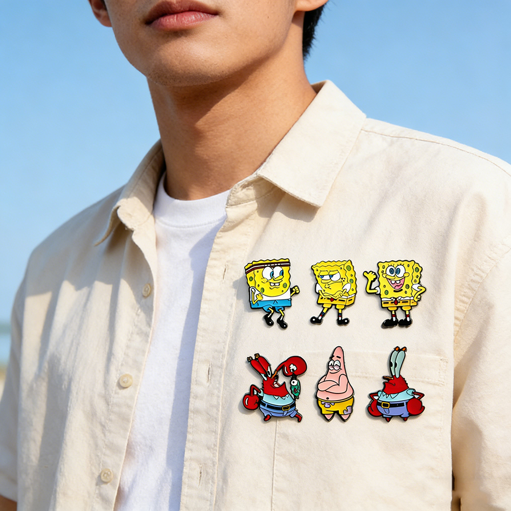 6 Pcs SpongeBob SquarePants An - Embroidery Textile 评论和价格