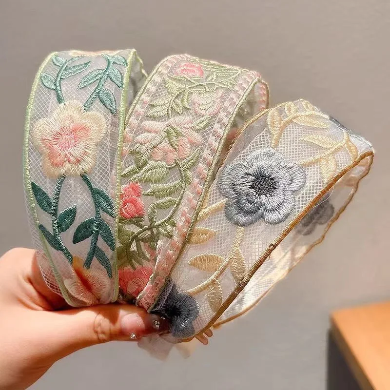1/3pcs Elegant Chiffon Embroid - Embroidery Ring 评论和价格