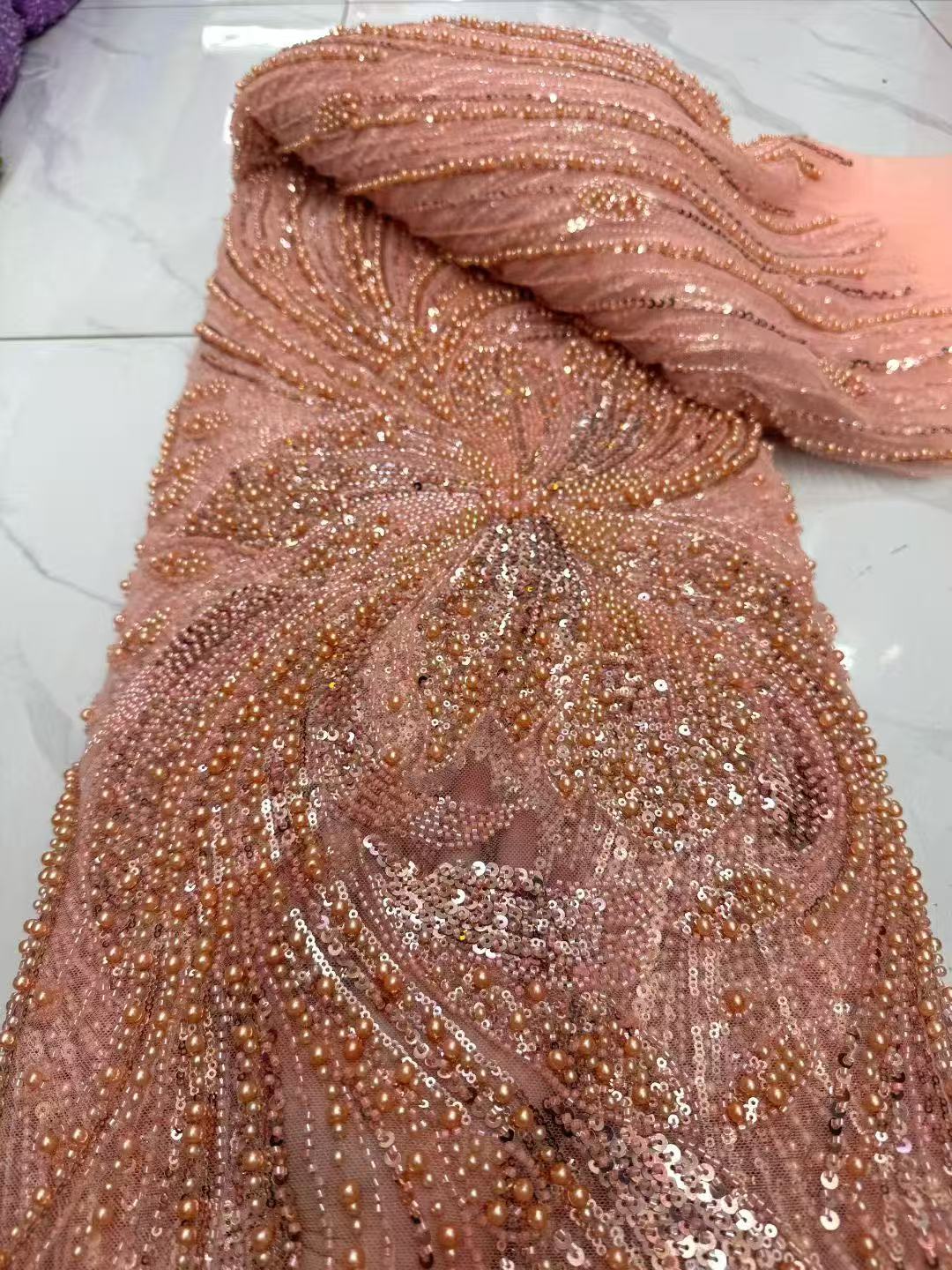 2026 African Sequins Beaded La - Embroidery Gradient 评论和价格