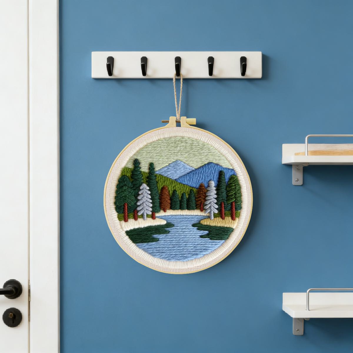 20X20CM/7.87inch Scenery Punch - Embroidery Paper 评论和价格