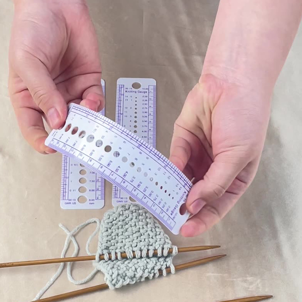 6Pcs Knitting Gauge Ruler Prof - Embroidery Tools 评论和价格
