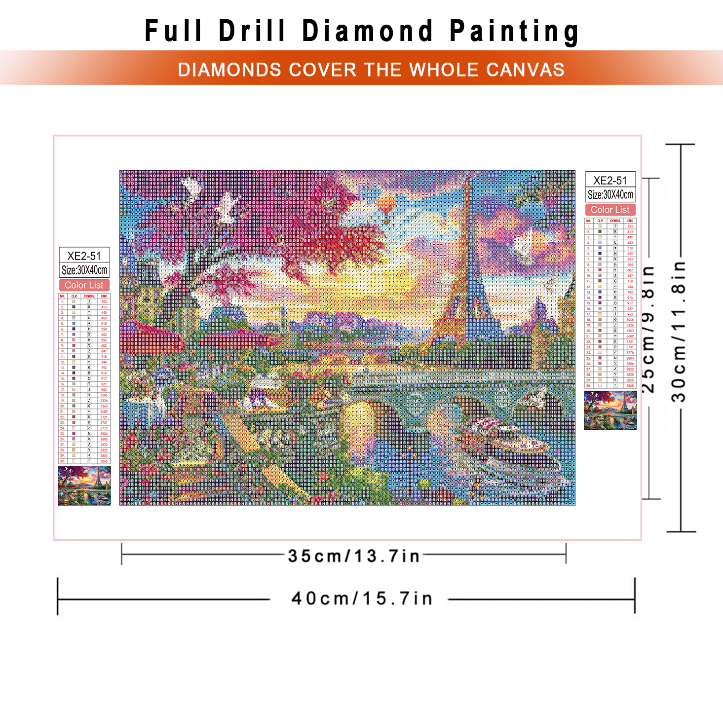 1pc frameless  diamond paintin - Embroidery House 评论和价格
