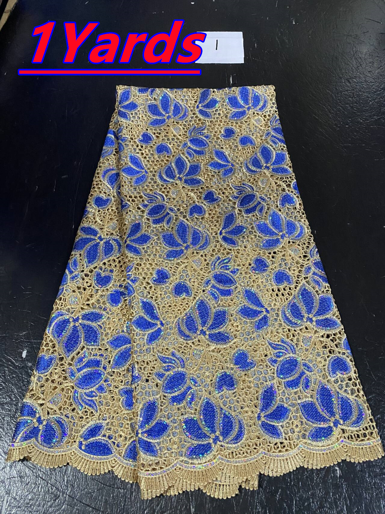 African Sequins Lace Fabrics F - Embroidery Gradient 评论和价格