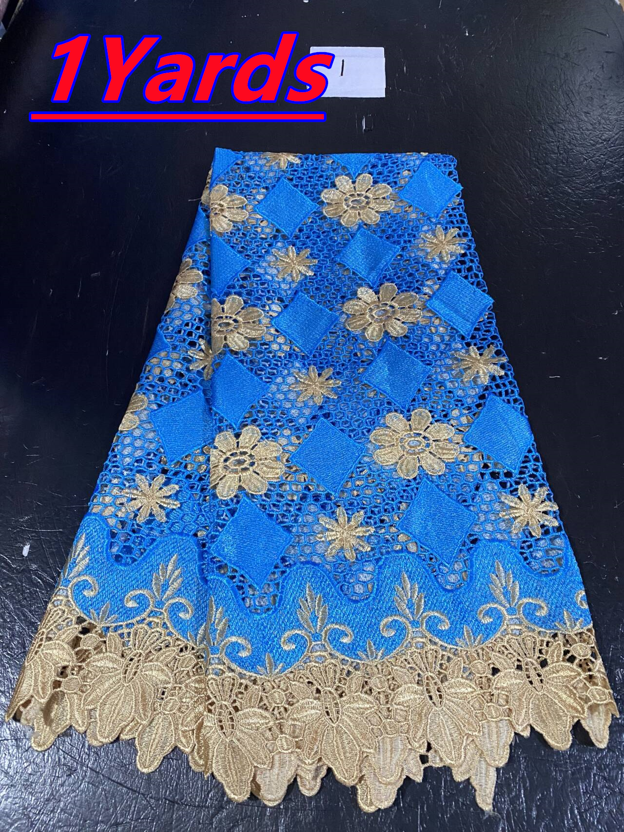 African Sequins Lace Fabrics F - Embroidery Gradient 评论和价格