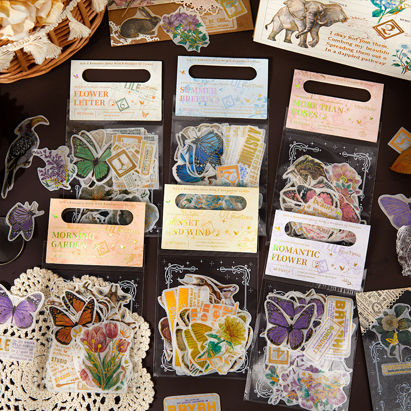 40pcs/lot Nostalgic Flower But - Embroidery Paper 评论和价格