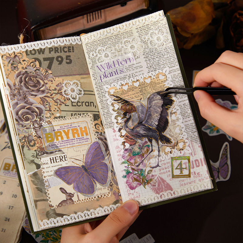 40pcs/lot Nostalgic Flower But - Embroidery Paper 评论和价格
