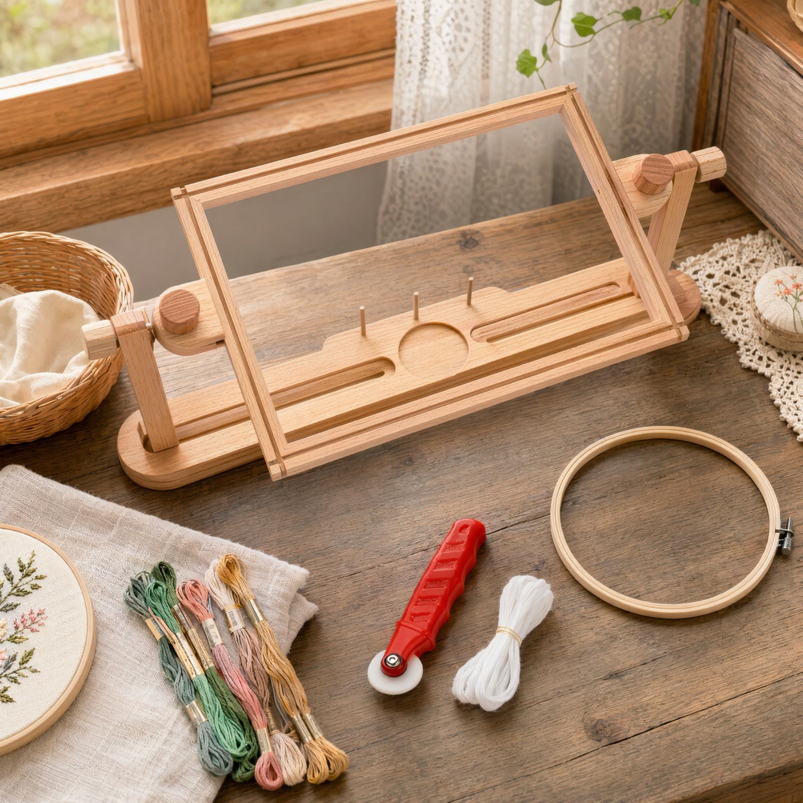 Embroidery Stand with Hoop Rot - Embroidery Hoop Plastic 评论和价格
