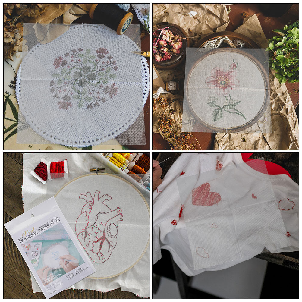 8Pcs Water Soluble Embroidery  - Embroidery Paper 评论和价格