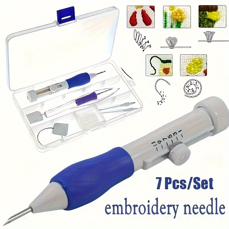 7-Piece Embroidery Punch Needl - Embroidery Class 评论和价格