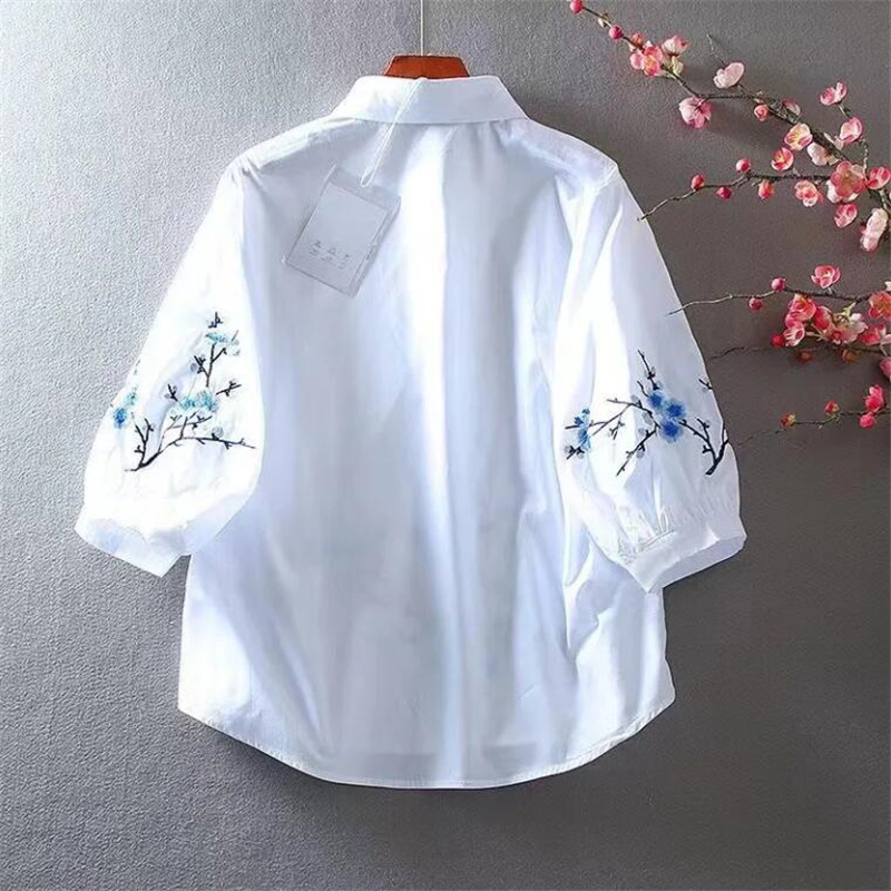 White Embroidered Shirt Women  - Embroidery Class 评论和价格
