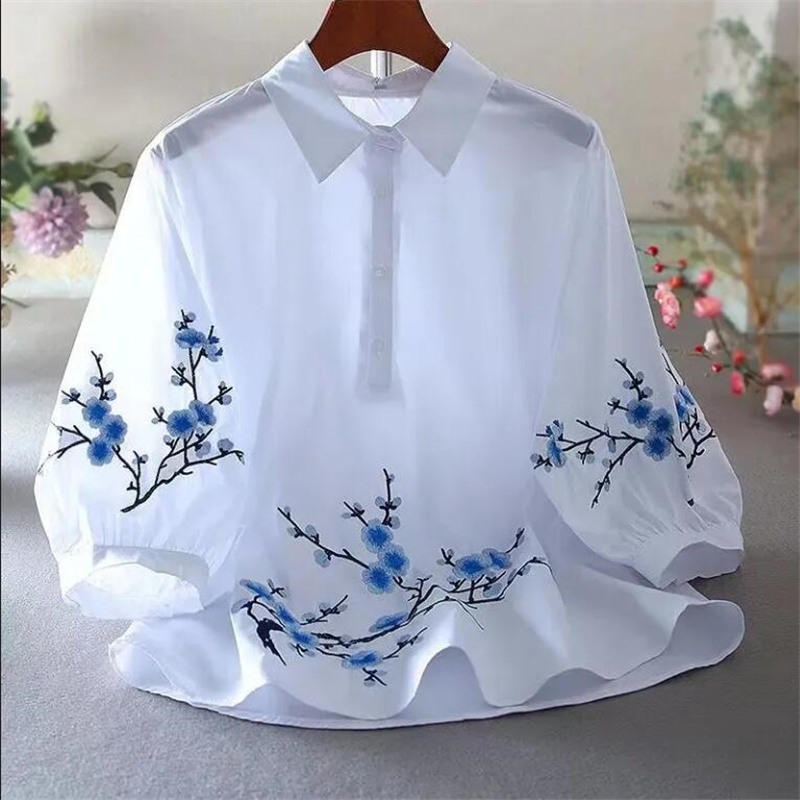 White Embroidered Shirt Women  - Embroidery Class 评论和价格