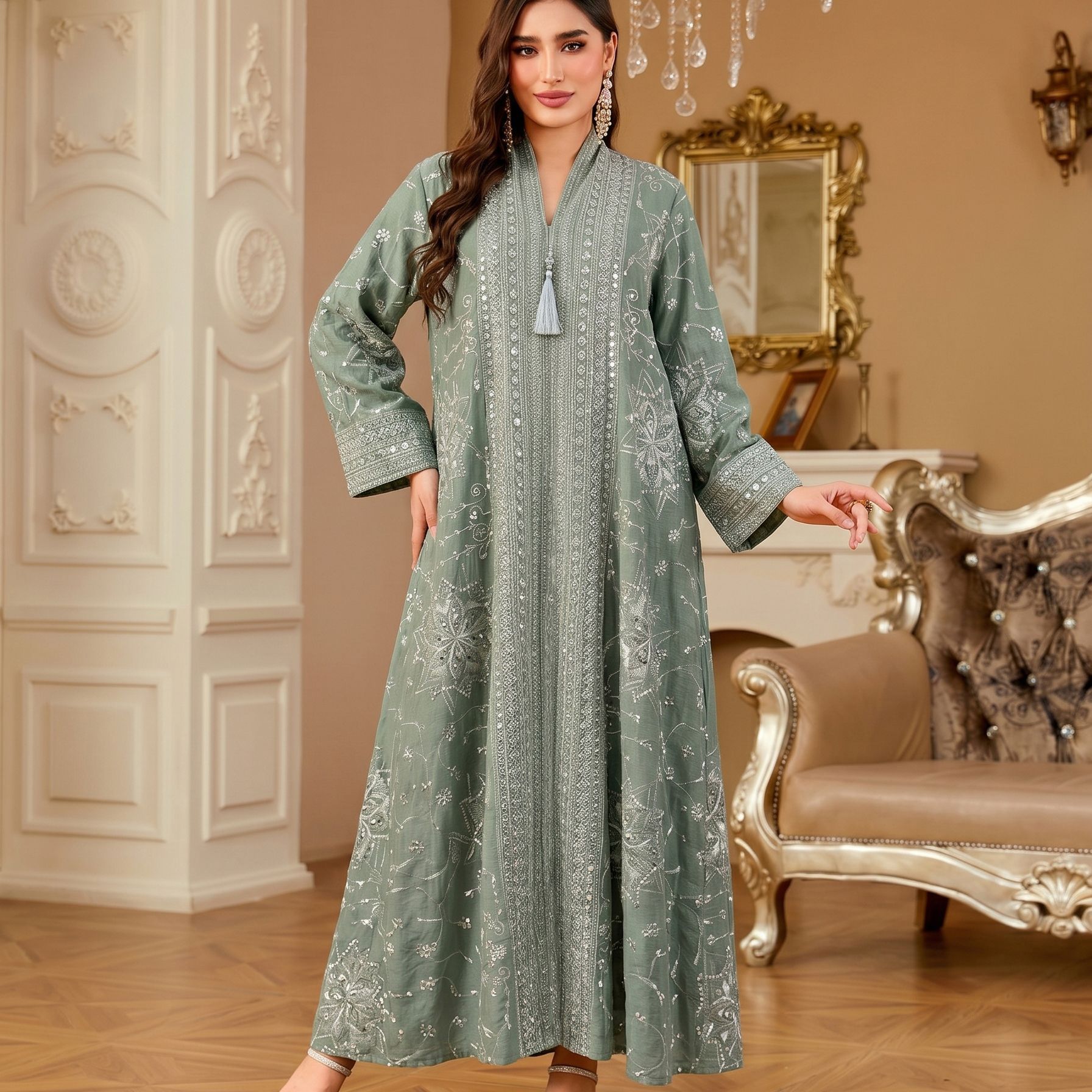 Kl2588 Women's Elegant Fashion - Embroidery Yellow 评论和价格