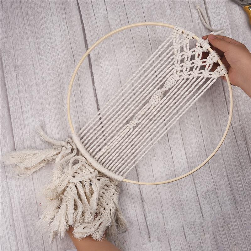 1/5Pcs 8-33cm Wooden DIY Handm - Embroidery Ring 评论和价格