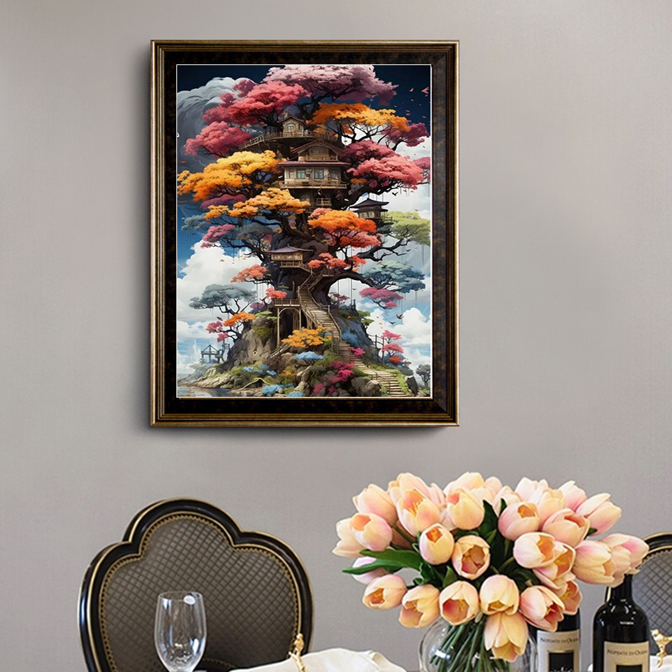 Frameless, Diamond Mosaic Hous - Embroidery House 评论和价格